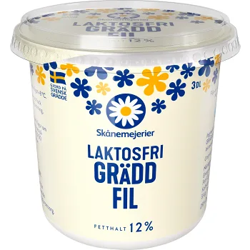 Gräddfil Laktosfri 12% 3dl Skånemejerier.