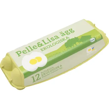 Ägg M/L 12-p KRAV Ekologiska Pelle&amp;Lisa.