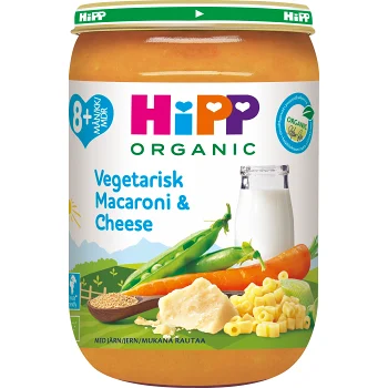 Veggie Mac n' cheese Från 8m Ekologisk 220g Hipp.