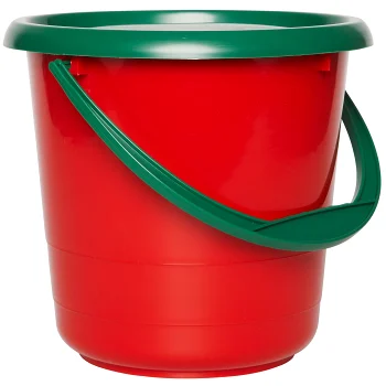 Hink med lock Röd/grön 5l Nordiska Plast AB.