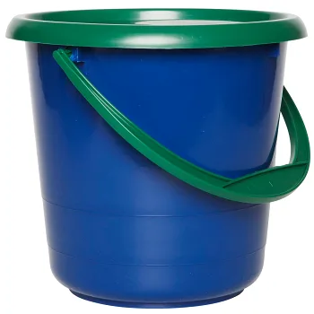 Hink med lock Blå/grön 5l Nordiska Plast AB.