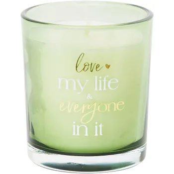 Fylld ljuslykta Leo Grön ICA.