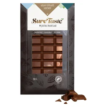 Chokladkaka Mjölk choklad 90g Sure Taste.