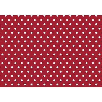 Julpapper Prickar Röd/Vit 0,7x3m ICA.