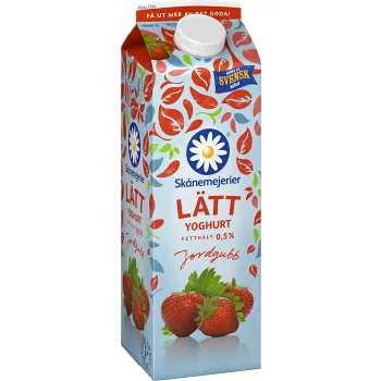 Lättyoghurt Jordgubb 0,5% 1000g Skånemejerier.