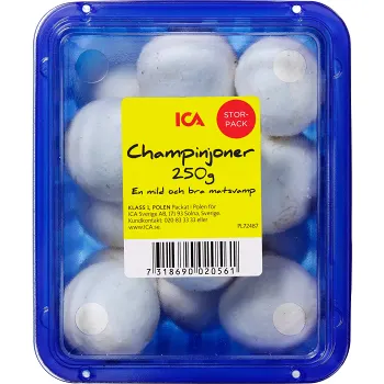 Champinjoner 250g Klass 1 ICA.
