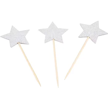 Partypicks Stjärna Silver 20-p.