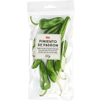 Pimiento de padron 100g Klass 1 ICA.