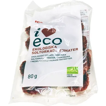 Soltorkade tomater Ekologiska 80g ICA I love eco.