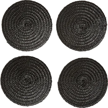 Underlägg Nilla Svart 10cm 4-p Hemtex 24h.