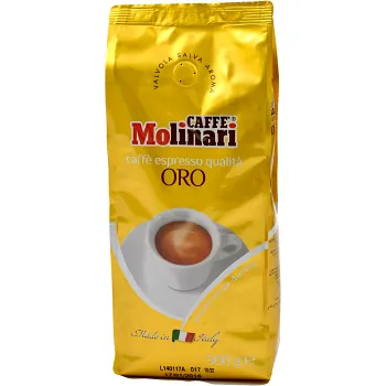 Kaffe, Hela bönor, Espresso ORO, 500g, Molinari.