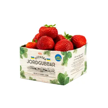 Jordgubbar Svenska 1l ca 500g ICA Klass 1.