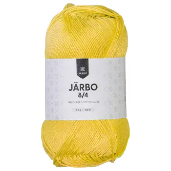 Virkgarn 8/4 Gul 50g Järbo.