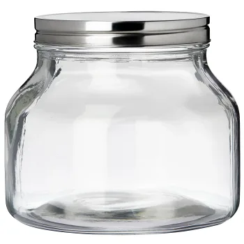 Glasburk med Silverlock 16x14cm ICA.