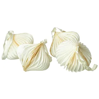 Pappershängen Vita 8cm 4-p ICA.