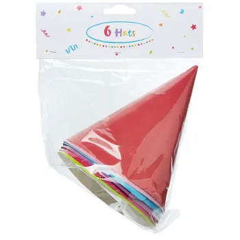 Partyhattar Enfärgade 6-p.