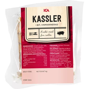 Kassler i bit vinmarinerad ca 600g ICA.