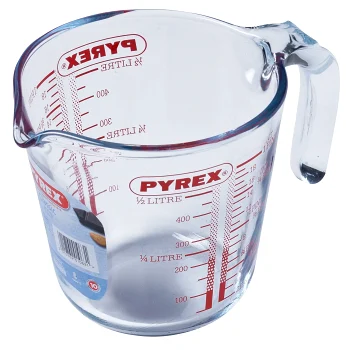 Måttkanna Glas 0,5l Pyrex.