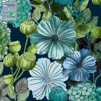 Servett Fleur AQ 33cm 20-p ICA.