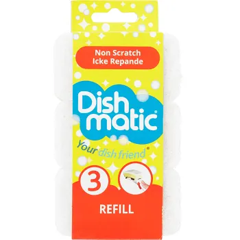 Diskborste Refill Vit 3-p Dishmatic.