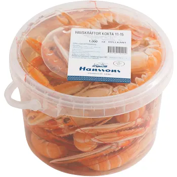 Havskräftor Kokta 11-15st 1000g Hanssons.