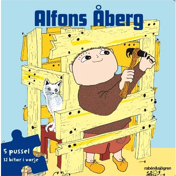 Alfons Åberg Pusselbok : 5 pussel med 12 bitar i varje.