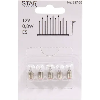 Reservlamapa 5-p E5 12V 0,8W Star Trading.