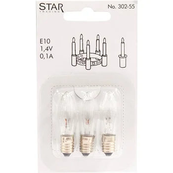 Reservlampa 3-p E10 1,4V 0,14W Star Trading.