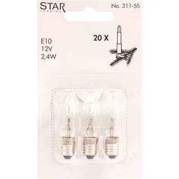 Reservlampa 3-p E10 12V 2,4W Star Trading.