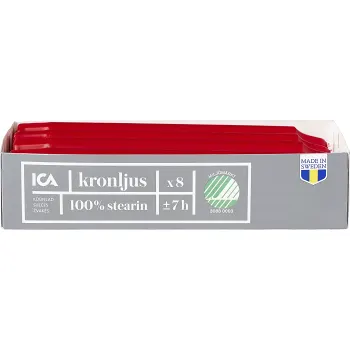 Kronljus Röd 8-p ICA Home.