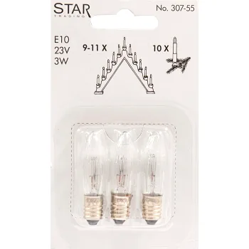 Reservlampa 23V, 3W E10 3-p Star Trading.