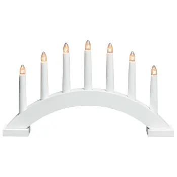 Elljusstake 7 ljus vit Konstsmide.