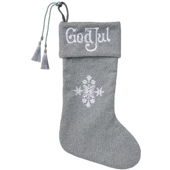 Julstrumpa grå 53 cm ICA.