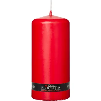 Blockljus Röd 7x15cm ICA Selection.