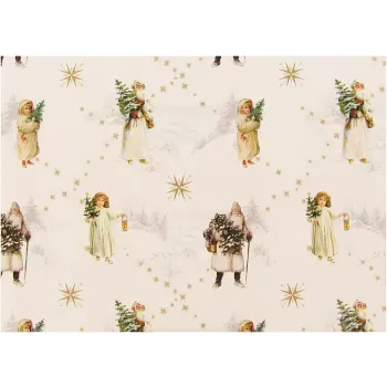 Julpapper Vit Jul 0,7x3m ICA.