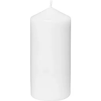 Blockljus vit H15cm.