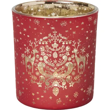 Ljuslykta Xmas röd ICA.