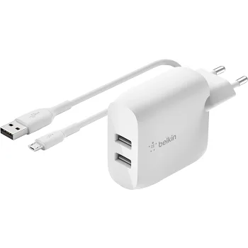 Väggladdare 24W inkl micro-USB 1-p Belkin.