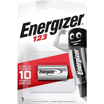 Fotobatteri 3V CR123A 1-p Energizer.
