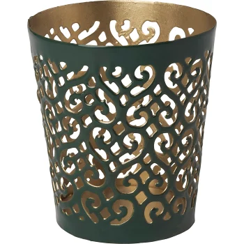 Ljuslykta smilla grön metall.