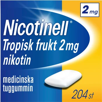 Nicotinell Tropisk frukt Medicinskt tuggummi 2mg 204-p.