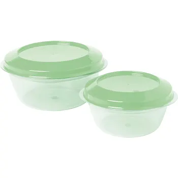 Förvaringsburk Grön 0,25l/0,5l 2-p ICA.