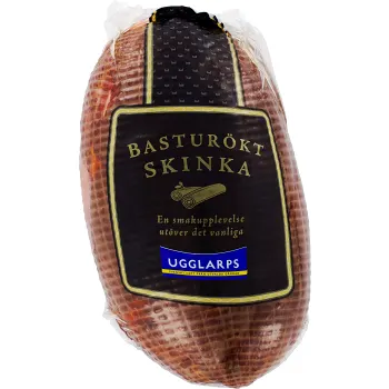 Basturökt Skinka i skivor ca 15g Ugglarps.