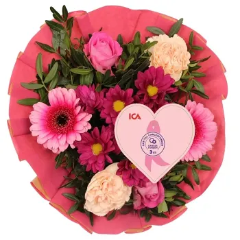 Bukett Kompakt 30cm Rosa Bandet ICA.