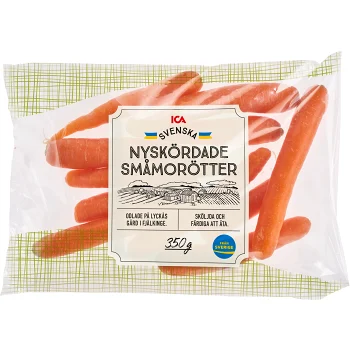 Småmorötter Nyskördade 350g Klass 1 ICA.