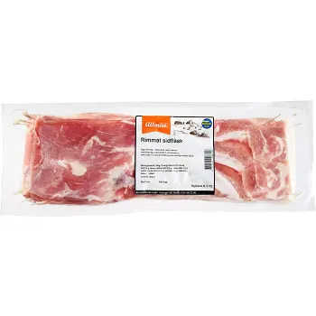 Rimmat sidfläsk ca 800g Allmans.