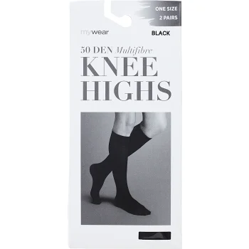 Knästrumpa 2p 50Den Svart Onesize mywear.