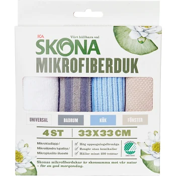 Mikrofiberduk 4-p ICA Skona.