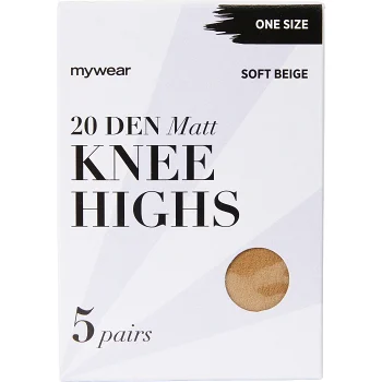 Knästrumpa 5p 20Den Soft Beige Onesize mywear.