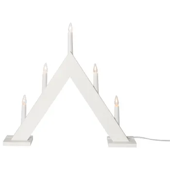 Elljusstake Idre 5ljus Vit Markslöjd.